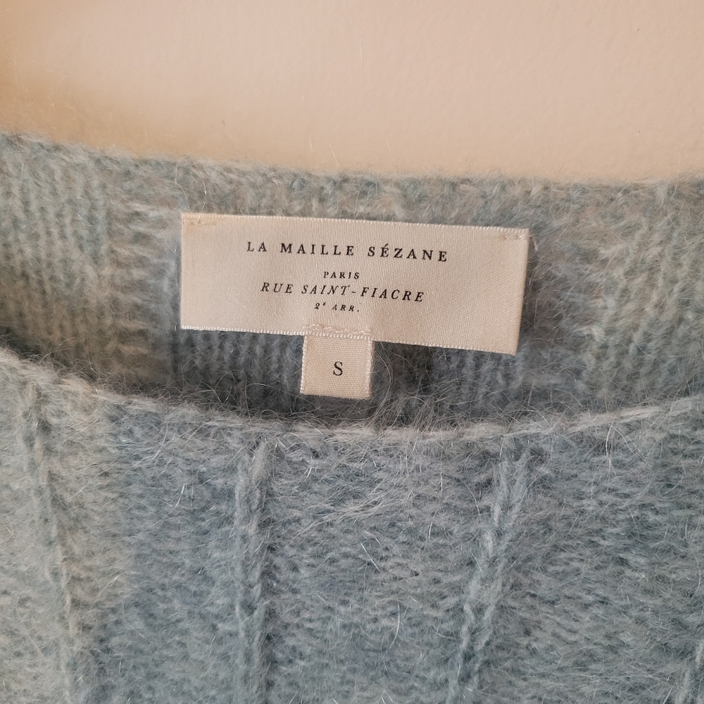 Sezane Aretha Jumper Frosted Blue Size Small - Picture 5 of 6